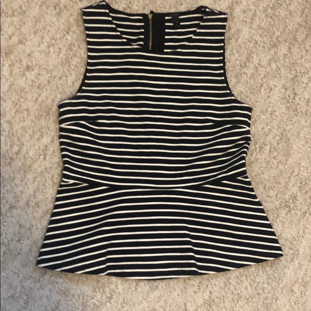 Xs black and white stripe jcrew top - Picture 1 of 3